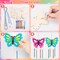 8Pcs Spring Butterfly Wind Chime Kit, Wooden Wind Chime Kits for Kids, Butterfly Party Favors for DIY Craft for Birthday and Summer
